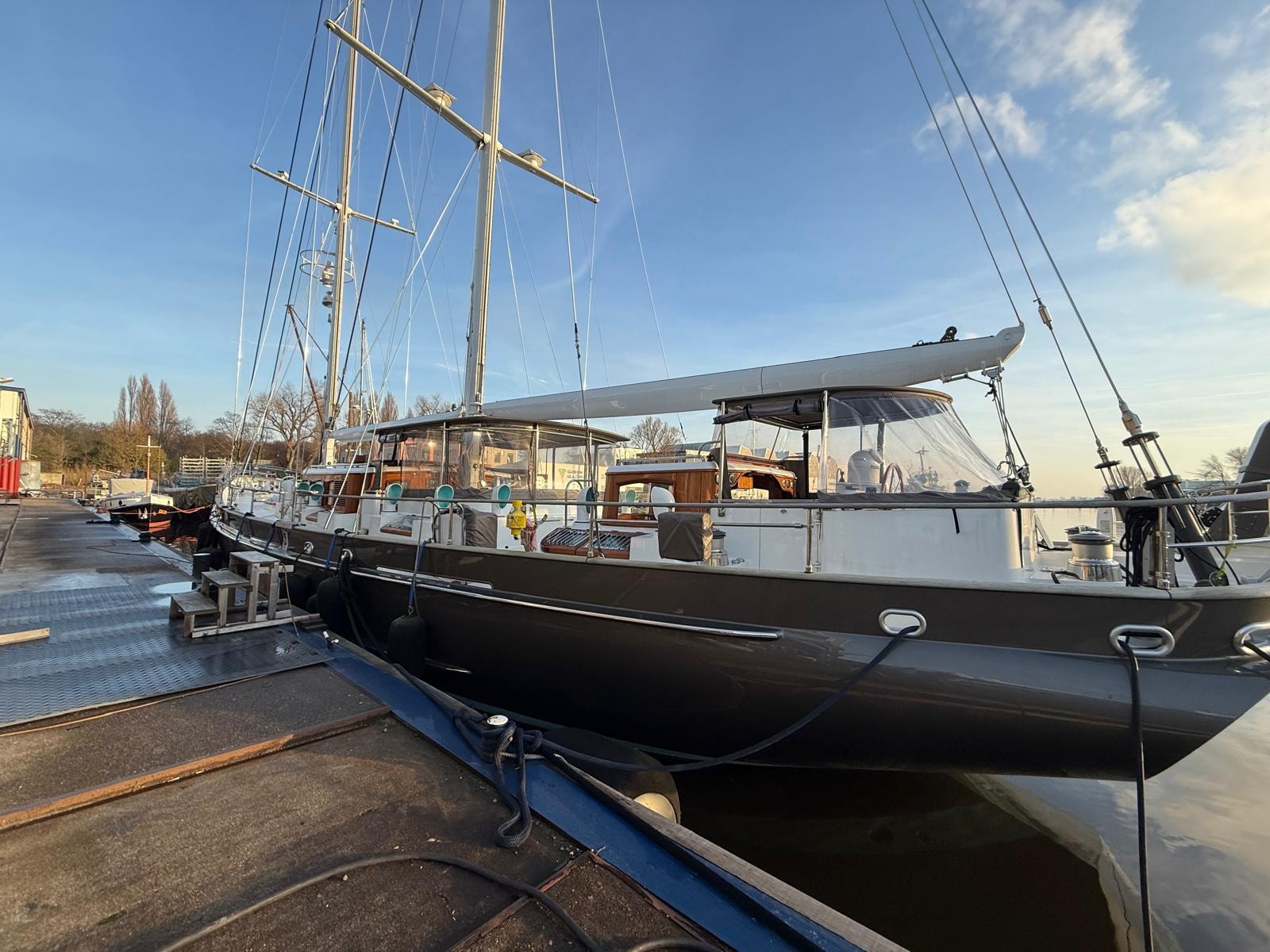 Reesle moored at the Amsterdam boatyard